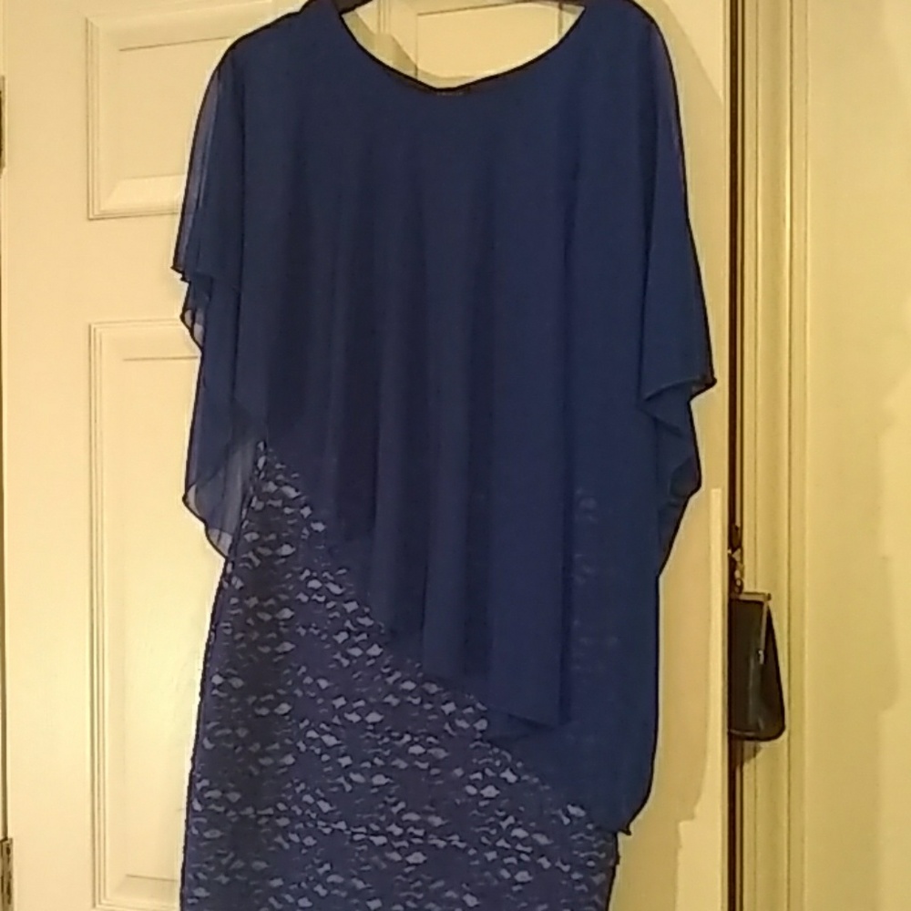 Blue lace dress